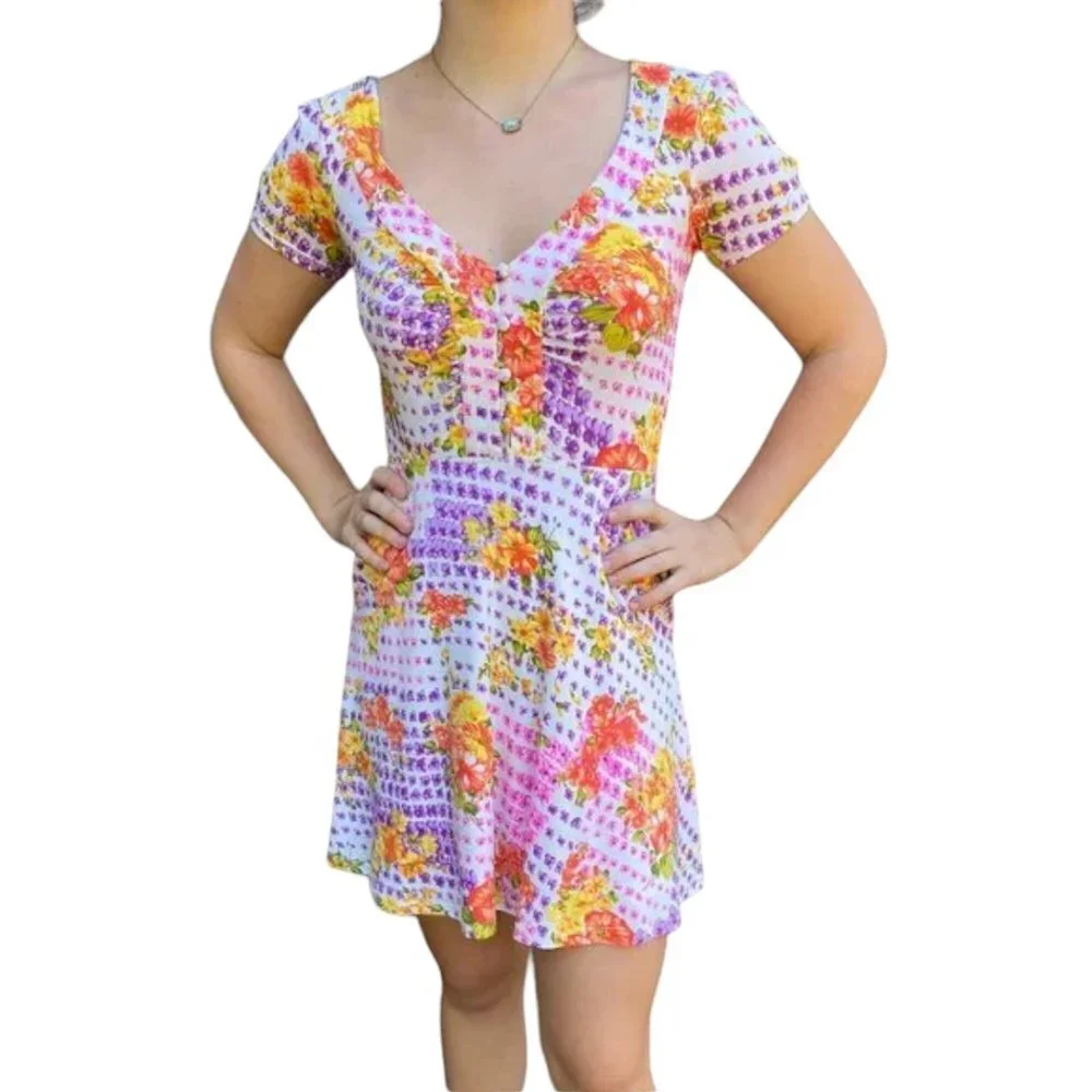 FREE PEOPLE Vintage Swing Dress Sundress - size XS